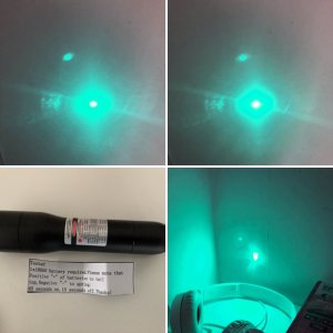 Waterproof 60mW 488nm Diode Laser Pointer (488T-60-F-W-18650-XL)