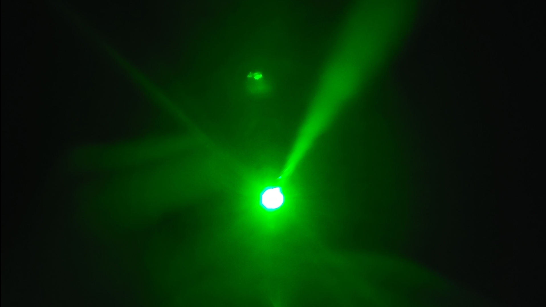 Green laser beam