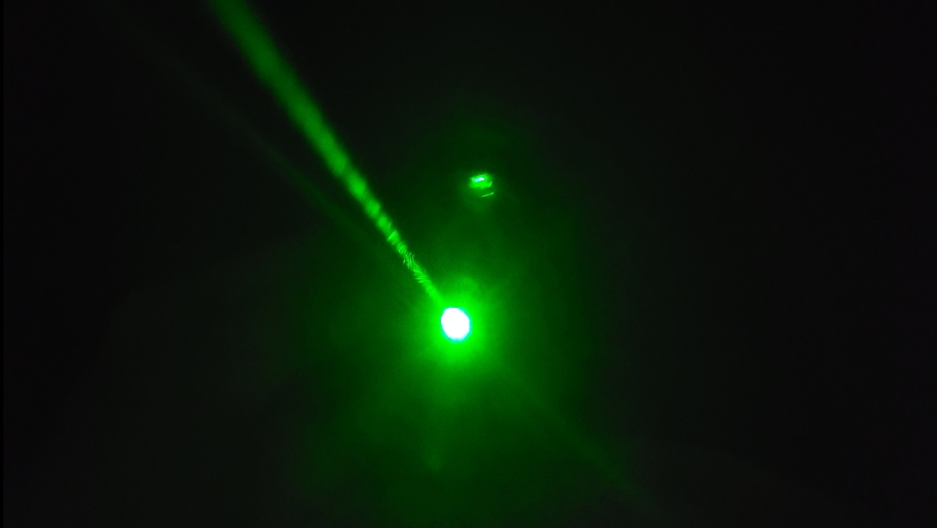 Green laser beam